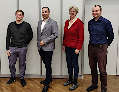 von links: Andre Ambrosius, Timo Rönsch, Emily Weede und Kay Kelterer