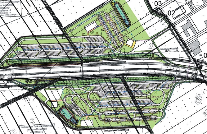 Plan des Mega-Rastplatzes Plan des Mega-Rastplatzes