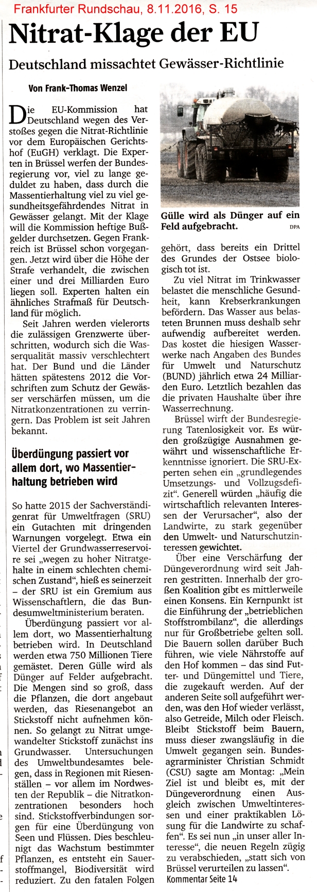 Artikel aus der FR vom 8.11.2016 Artikel aus der FR vom 8.11.2016