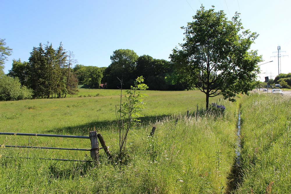 Blick auf den kanalisierten Göhlenbach Blick auf den kanalisierten Göhlenbach